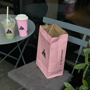High Quality Food Packaging Sandwich Bags Durable Eco-Friendly Kraft <b>Paper</b> Bags with Custom Logo Printed for Takeaway & Catering - Product Image 2