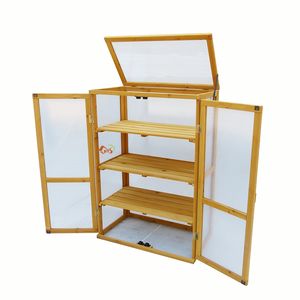 Armadio da coltivazione in legno <span class=keywords><strong>per</strong></span> <span class=keywords><strong>balcone</strong></span> in serra da <span class=keywords><strong>esterno</strong></span> con fioriera a mensola <span class=keywords><strong>per</strong></span> piante da giardino a doppia porta - Product Image 2