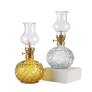 Grande lampe à pétrole rétro artisanale écologique, coupe-vent, à intensité variable, en verre résistant à la chaleur, colorée, motif Bouddha, pour la maison et Noël - Product Image 2