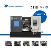 Tour CNC à double broche horizontale DONGS avec banc incliné et outils motorisés pour le traitement des métaux de moyenne intensité TCK52DYS