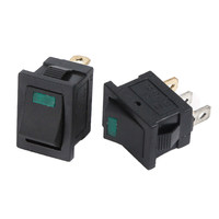 Interrupteur à bascule lumineux KCD1 20A à courant élevé avec indicateur LED 15*21mm pour contrôle de puissance bateau