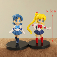 Encantadora figura de acción Linda colección de juguetes 3D dibujos animados Anime marinero figuras de acción para la decoración del coche del hogar regalos promocionales
