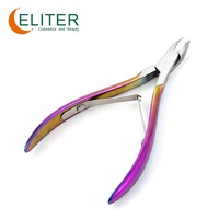 Eliter en Stock forgeage acier inoxydable quart demi-mâchoire pleine placage holographique Opove cuticules manucure coupe cuticules