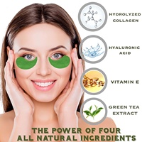 Patchs de gel hydratants doux coréens pour les yeux, masque en gel de collagène noir anti-rides et anti-âge sous les yeux