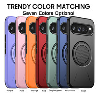 Funda Magnética Híbrida de TPU y PC de Lujo a Prueba de Golpes 360 °   Funda Protectora Giratoria con Anillo y Cobertura Total para Google Pixel 11 Pro XL