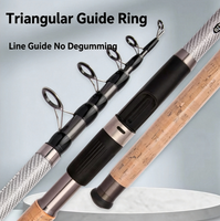 Canne à pêche LOVITA Sea Rod pour lancer à longue distance, guides triangulaires revêtus d'huile, en plastique renforcé de fibre de verre, poids du leurre de pêche