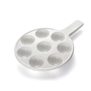 Assiettes d'<span class=keywords><strong>escargot</strong></span> en céramique Assiettes d'<span class=keywords><strong>escargot</strong></span> en <span class=keywords><strong>porcelaine</strong></span> Grand <span class=keywords><strong>plat</strong></span> de cuisson d'<span class=keywords><strong>escargot</strong></span> avec poignée 8 trous - Product Image 1
