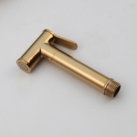 Ensemble de pulvérisateur de bidet portatif en acier inoxydable plaqué or, design moderne, économie d'eau, accessoires anaux pour femmes, robinet de salle de bain