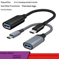 Kabel Adaptor JILIAN USB-C ke USB 3.0 OTG 0.2m untuk Pengisian Cepat & Transfer Data Ponsel
