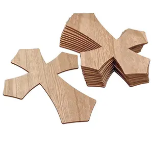 12 Inch 12 Pack Wood Cross Unfinished Wooden Crosses For Crafts Blank Wood Cross For Wall Decor DIY Project