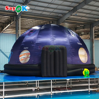 Domo Planetario Inflable Portátil con Impresión Personalizada para Educación Astronómica Escolar