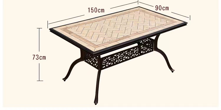 round outdoor dinning cast aluminum restaurant table and chairs set for restaurant and bars outdoor