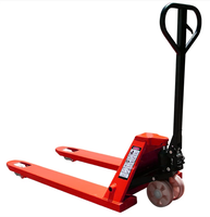 Chariot à palettes manuel robuste 3 tonnes avec cadre stabilisateur, roulements à double rouleaux, hauteur de fourche 90 mm, tout-terrain, garantie 1 an