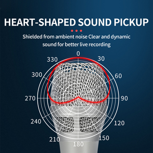 Micrófono con Cable Profesional V300, Micrófono de Condensador Vocal con Cable, Micrófono de Escenario para Interfaz de Audio - Product Image 2