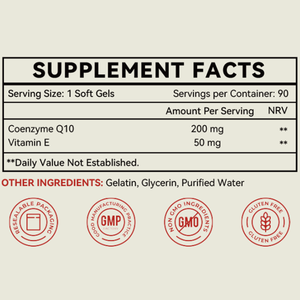 OEM yüksek kalite üst sınıf 200mg koenzim Q10 50mg E vitamini takviyesi Softgels sağlık takviyesi - Product Image 2