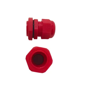 Red Nylon PG6 Sealed Connector Waterproof Cable Joint Integrated Plastic Cable Gland