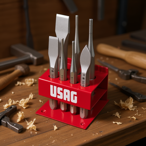 Usag Chisel <b>Set</b> 5 <b>Pc</b> Steel For Woodworking And Metalworking - Product Image 3