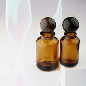 50 мл 100 мл темно-Янтарный стеклянный флакон для духов с круглой деревянной крышкой и коробкой - Product Image 4