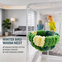 Nid chaud pour perroquet, nid en peluche léger pour oiseaux, nid de couchage pour perruches, perruches à bec rouge et calopsites en hiver