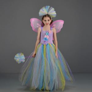 Nuevo Disfraz de Princesa de Hadas para Halloween 2026, Vestido de Tul con Alas para Niñas, para Fiestas de Cumpleaños, Navidad y Festividades - Product Image 3