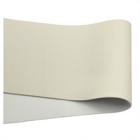 Feuilles de néoprène SBR gaufrées beige, tissu composite simple face, antidérapant, doux, respirant, élastique, durable, en rouleau, qualité mousse