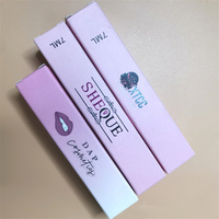 Boîtes d'emballage en papier cosmétique personnalisées en gros pour gloss et rouge à lèvres, impression UV, OEM/ODM, design mince et transparent