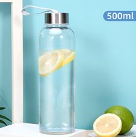 Bouteille d'eau de sport d'extérieur unique de haute qualité, portable, capacité 500 ml, couvercle en acier inoxydable, plastique spatial, qualité garantie