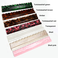 Rak Mahjong Akrilik Motif Cangkang Kura-kura dengan Penggeser Magnetik, Set Rak Mahjong Lucite Mewah Isi 4