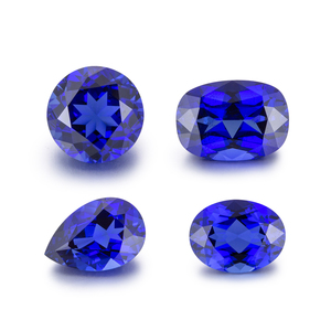 Piedras Hechas a Mano por el Fabricante, Color Azul, Gema Suelta, Joyería, Cultivada en Laboratorio, Igual que el Zafiro Natural - Product Image 2