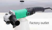 Meuleuse d'angle électrique portable industrielle robuste 550W 115/125mm avec moteur à balais et interrupteur à gâchette pour bricolage