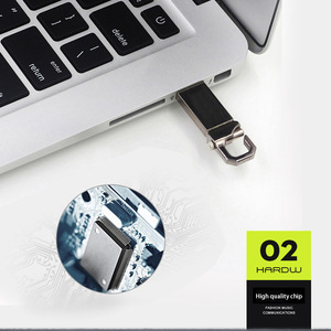 Unidad flash de metal USB Transferencia de archivos de alta velocidad Audio Video Llavero Estilo Logotipo personalizable Memoria USB - Product Image 3