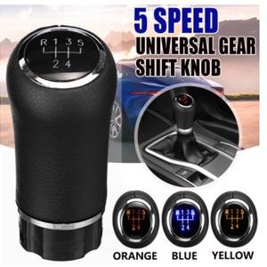 Poignée de levier de vitesses de voiture en cuir universelle 5 6 vitesses avec voyant lumineux LED, design ergonomique - Product Image 3