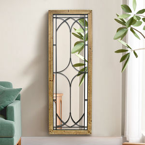 Antique European Full-Length Rectangular Wall Hanging Eco-friendly Home Decor <b>Mirrors</b> Ready Ship Rustic <b>Wooden</b> <b>Frame</b> MDF - Product Image 2