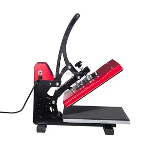 Presse à chaud manuelle pour t-shirts, plateau de 38 x 38 pouces, pression réglable, facile à utiliser, idéale pour les artisans DIY et les petites entreprises à petit budget - Product Image 1