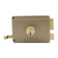 Promotion Serrure antivol à encastrer, Loquet de nuit, Serrure de jante extérieure traditionnelle, Serrure à poignée pour porte d'entrée, Serrures de poignées de porte en laiton