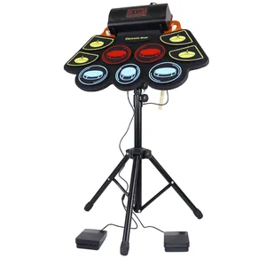 Dual Bluetooth dual speakers color hand-rolled electronic drum for children adult beginner drum kit portable hand-rolled drum wi