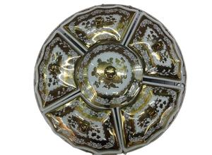 اندونيسيا 7 قطعة الذهب مطلي الخزف أطباق فاكهه - Product Image 3