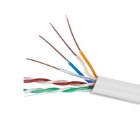 Cable de Red Cat5e de Primera Calidad con Transmisión Estable, Codificación por Colores, Par Interno, para Renovación de Redes en Campus Escolares