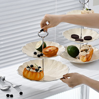 Licht luxe 1 PET plastic gepigmenteerd modern rond snackbord wegwerpbaar gemaakt in China voor feestgebruik