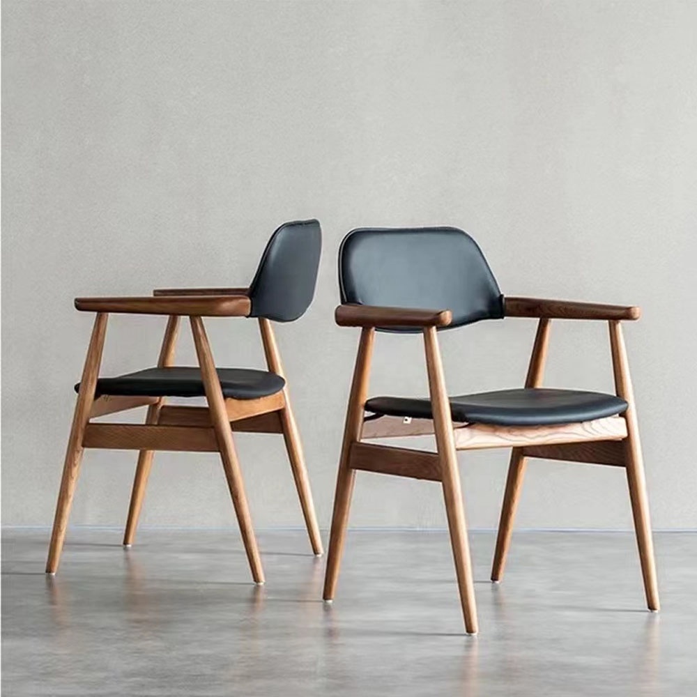 Upholstered Luxury Wood  Dining Room Chair Home Furniture Modern  Dining Chairs With Soft Cushion