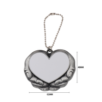 Pendentif en métal personnalisable par sublimation, motif cloche, cage à oiseaux, cœur, pour voiture, ornement photo, à suspendre au rétroviseur, cadeau commémoratif