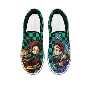 Chaussures décontractées unisexes tendance et confortables à enfiler, style fourgon, avec impression UV personnalisée, en toile respirante, style urbain, chaussures paresseuses - Product Image 4