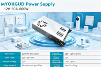 Alimentation à découpage AC-DC 12V 50A 600W, entrée 110~264V pour éclairage LED, équipement industriel, transformateur de puissance de surveillance