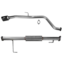 Système d'échappement HKS pour Nissan NAVARA NP300 2015+ en fibre de carbone simple pour embout de silencieux arrière, tuyaux d'échappement lisses de 1,2 mm d'épaisseur
