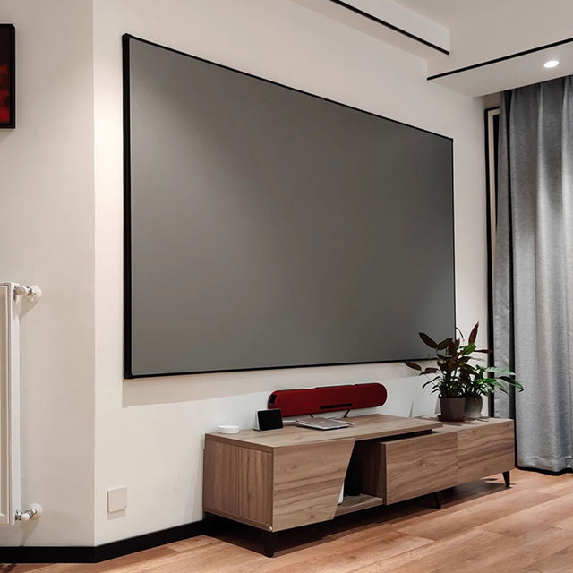 Ultra-Thin 100-Inch 16:9 Fixed Frame ALR Long Throw Projection Screen Motorized Projector ALR Fabric for Home Theatre System
