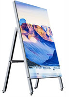 Écran d'affichage LED mobile et pliable P1.86 P2.5 pour intérieur/extérieur, support de sol pour affichage publicitaire