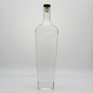 Elegante bottiglia di vetro Premium 700ml sughero Design decorativo biologico per Whisky Vodka liquore liquori Gin Rum Tequila Brandy <span class=keywords><strong>Xo</strong></span> - Product Image 5