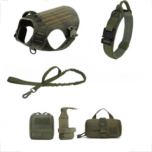 Imbracatura Tattica Spot-on con Guinzaglio in Nylon per Cani di Taglia Grande, <span class=keywords><strong>Pettorina</strong></span> e Collare Stile <span class=keywords><strong>Casual</strong></span>, Set Completo - Product Image 3