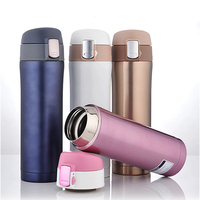 Bouteilles isothermes sous vide en acier inoxydable à double paroi, anti-transpiration, pour bureau et voyage, revêtement poudré, OEM ODM