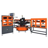 Presse à Chaud Pneumatique Automatique Carrousel Rotatif 40x50cm 6 Stations, Alimentation Automatique, Décollement Automatique, Retrait Automatique